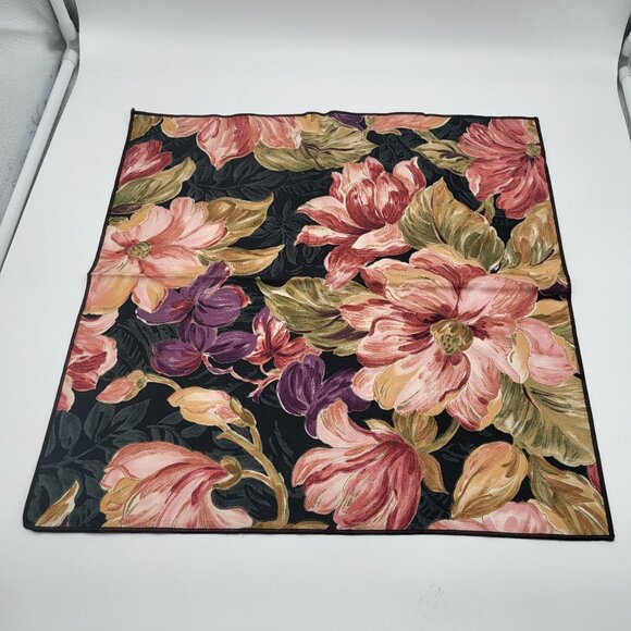 Vintage Floral Print Cloth Table Napkins Fabric Reusable Set Of 6 - Picture 2 of 5